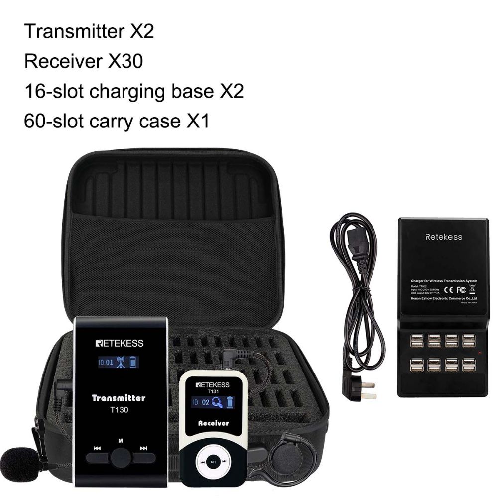 Retekess T130 T131 Simultaneous Interpretation Systems with Suitcase