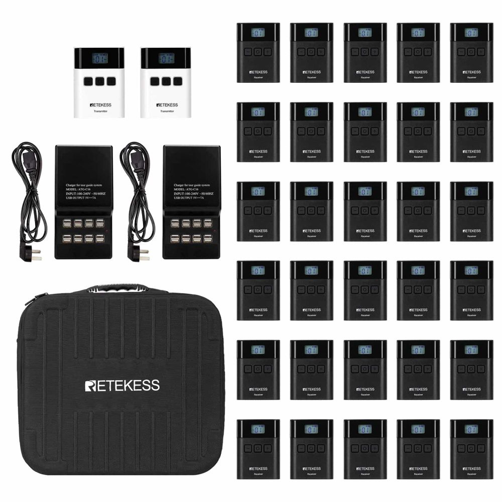 TT122 Wireless Tour Guide System with Accessories for Travel Agency